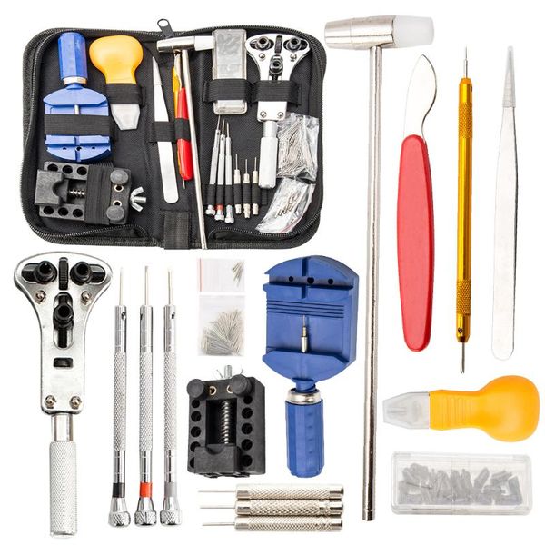 

professional hand tool sets 147pcs watch repair kit case opener link remover screwdriver tools spring bar