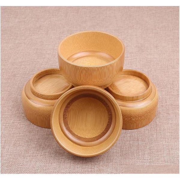

3 pcs/lot bamboo bowl household baby rice soup fruit bowl light woode jllhqa loveshop01