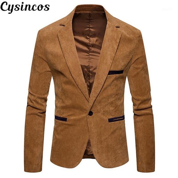 

cysincos dropshipping mens fashion brand blazer british's style casual slim fit suit jacket male blazers men coat jacket for men1, Black;brown
