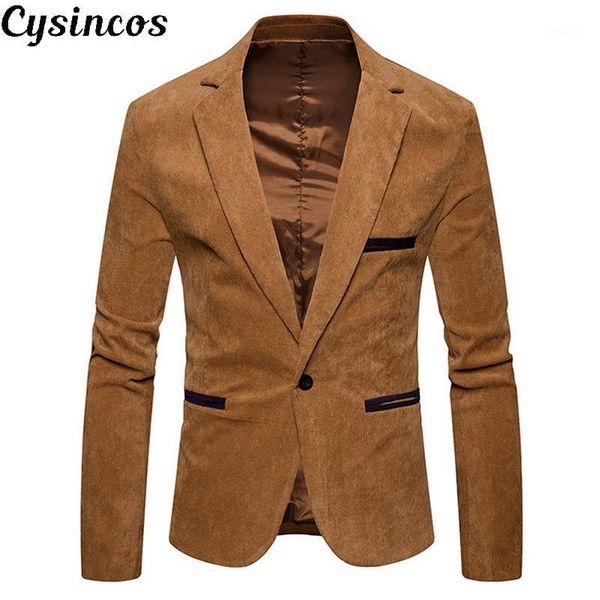 

cysincos dropshipping mens fashion brand blazer british's style casual slim fit suit jacket male blazers men coat jacket for men1, Black;brown
