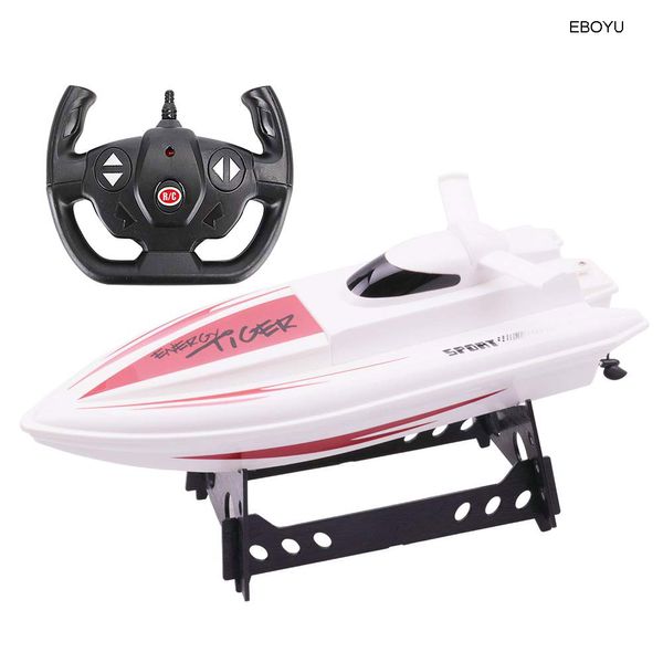 

EBOYU 301 High Speed RC Boat Remote Control Race Boat 4 Channels for Pools, Lakes and Outdoor Adventure (Only Works In Water), Blue