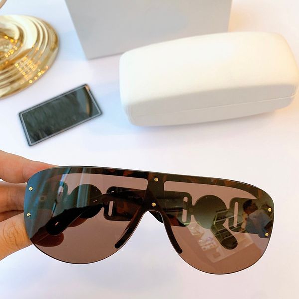

4391 new simple line one-piece large-frame sunglasses men's suitable for any face shape relaxed fashionable womens designers sunglasses, White;black