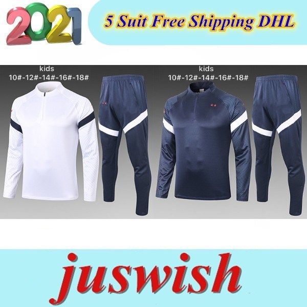 

2021 maillot france 2 stars maillot de foot kids survetement football jogging chandal equipe de kids long sleeve soccer tracksuit training, Black
