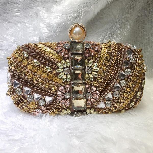 

new beaded embroidered evening bag handmade beaded clutch diamond set banquet women's bag antique cheongsam dress
