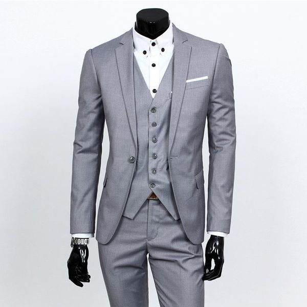 

men three-piece business suits career man suit cultivate one's morality dress1, White;black