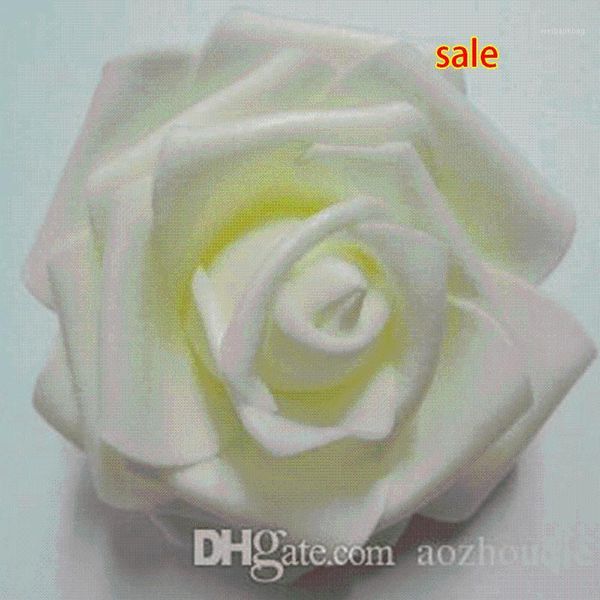 Dekorative Blumenkränze im Großhandel, 100 Stück, 7 cm, handgefertigte künstliche Schaumstoff-Rosenblütenköpfe für Hochzeitsdekoration, Kussball 1