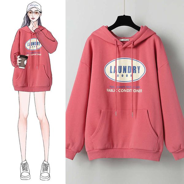 

coat plush thick foreign style sweater for women small and easy to wear, Black