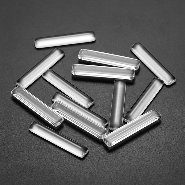 

5pcs/lot rectangle flat back clear glass findings fit 10*50 mm cabochon cameo setting for diy pendant jewelry making supplies q bbyebl, Black