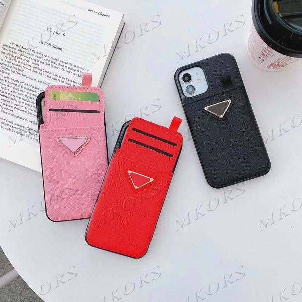 

card pocket designer triangle phone case for iphone 12 12pro 11 pro x xs max xr 8 7 plus skin shell cover