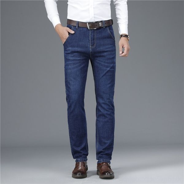 

ygbcx jeans and winter middle-aged men's straight denim casual high waist jeans and autumn zawxx loose stretch new men's, Blue