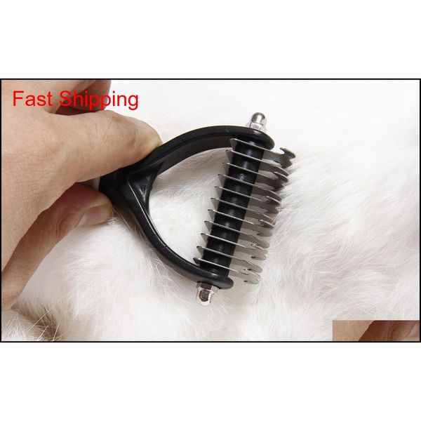 

pet grooming comb tool 2 sided undercoat rake for cats dogs safe demattin qyldeo garden2010