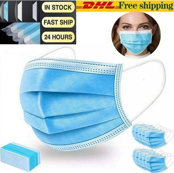 

face us disposable 3 ply stock in protective masks dustproof eear loop filter usps