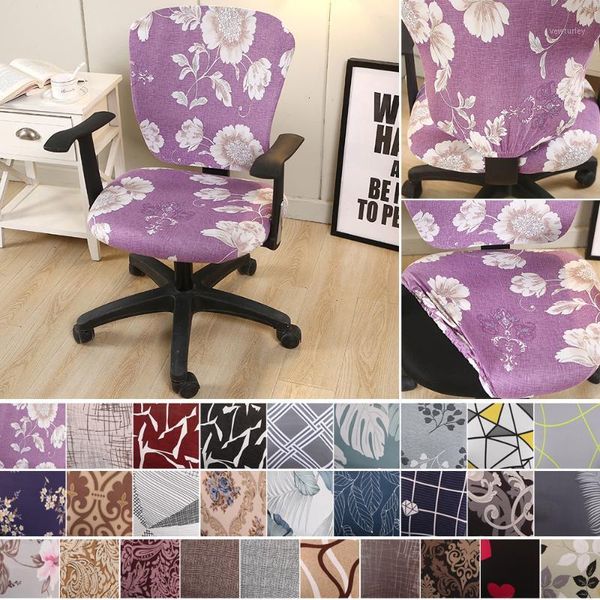 

chair covers stretch seat cover for computer elastic office dining slipcover protector housse de chaise1