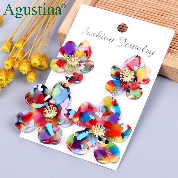 

dangle & chandelier agustina 2021 flower earrings women fashion jewelry girls drop cute earring small earings wholesale, Silver