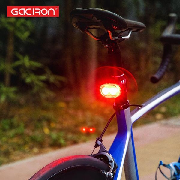 

bike lights gaciron smart rear light usb led charging ipx6 waterproof sensing cycling taillight safety warning taillamp for bicycle