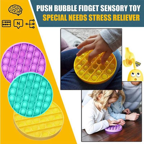 

dhl ship new push pop foam toy fidget sensory autism relief stress special needs silent classroom squeeze toy