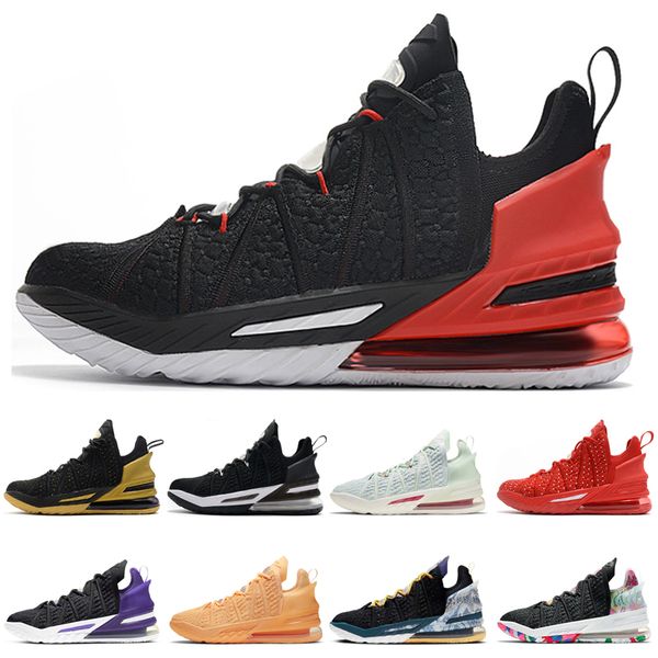 

james 18 mens basketball shoes 18s bred black gold court purple red empire jade multicolor sports trainers sneaker outdoor size 7-12