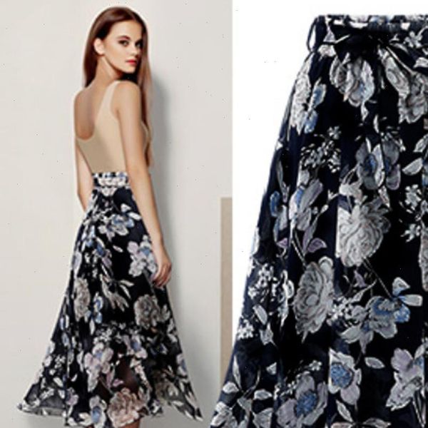 

vintage leopard print long skirts women high waist midi skirt bow tie 2020 summer wrap skirt ladies falda long skirt, Black