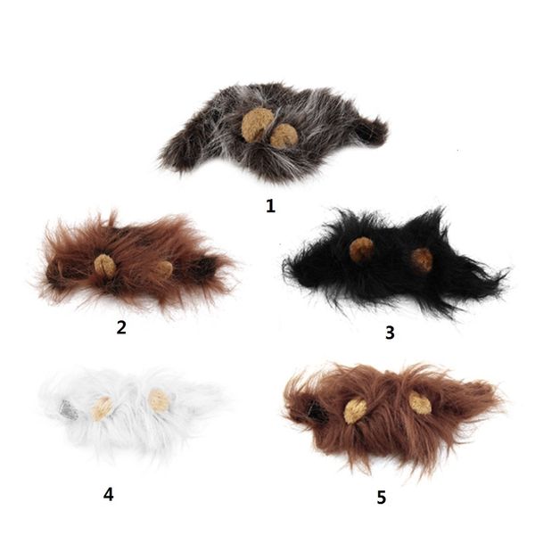 

pet cat dog emulation lion hair mane ears head cap autumn winter dress up costume muffler scarf 1 nd296