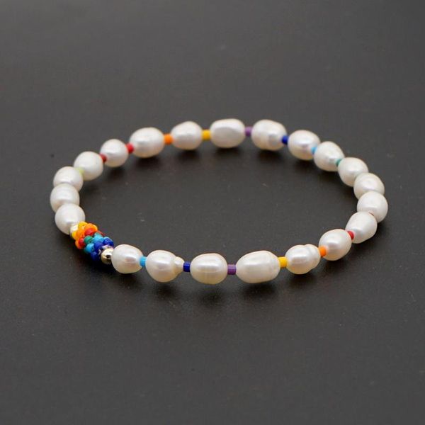 

go2boho bracelet for women boho jewelry 2020 rainbow charm bracelets miyuki seed beads freshwater pearl luxury handmade bangles, Golden;silver
