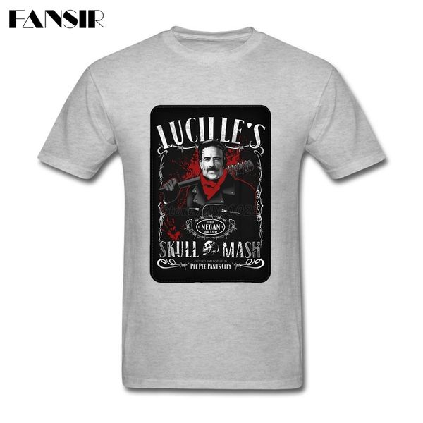 

cool t-shirt men male custom cotton short sleeve skull mash negan lucille guys clothing men t-shirt sport hooded sweatshirt hoodie
