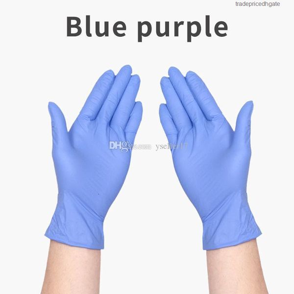 

protection mitten purple environmental blue nitrile durable disposable rubber glove protective gloves disposable100 pcs