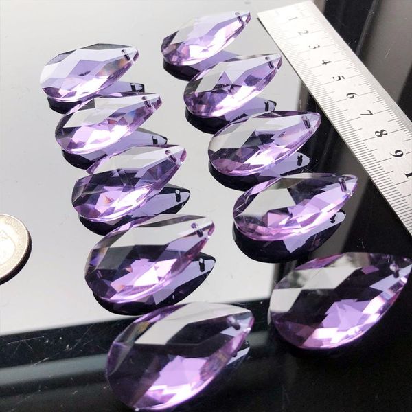 

2pcs lavender tear crystal suncatcher prism hanging pendant chandelier part drop diy lamp accessories craft supply 40mm h bbytad