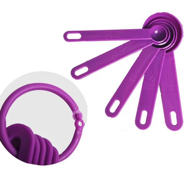 

5pcs set creative baking cooking kitchen tools colorful measuring spoon sile measuring ladle with scale home kitchen tools h wmtwze