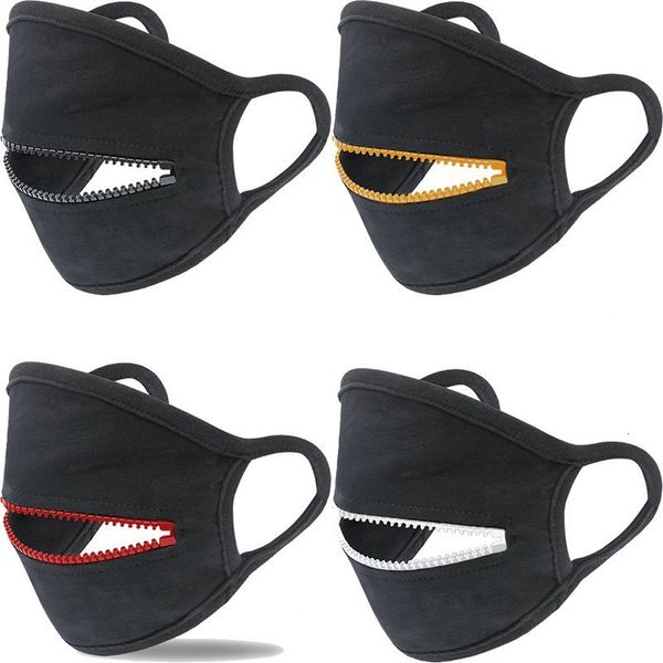 

fashion personality design face new washable zipper reusable protective dust-proof breathable sports mask dha668 gdgg#