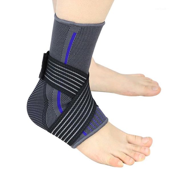 

1pc protection hiking elastic nylon bandage strap gym fitness outdoor sports pressurized support sprain winding ankle guard1, Blue;black