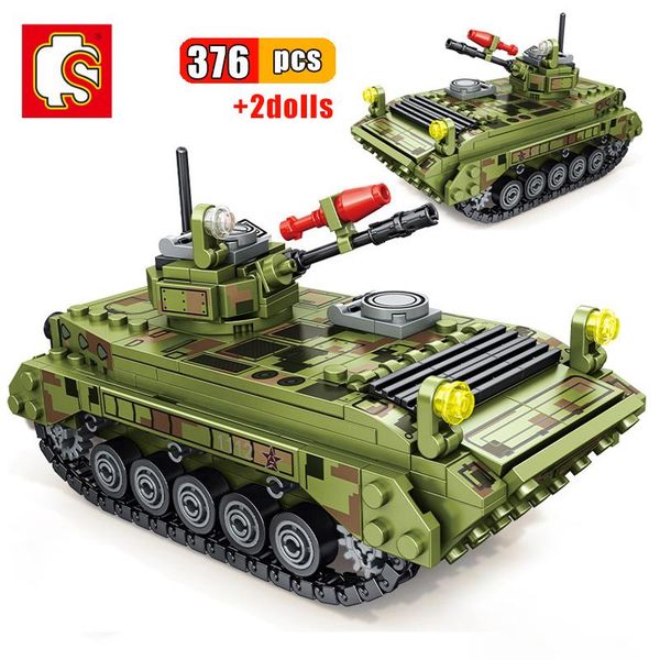 

sembo military ww2 army armored vehicle soldier building blocks tank figures weapon germany truck bricks toys for children gift wmtrlq