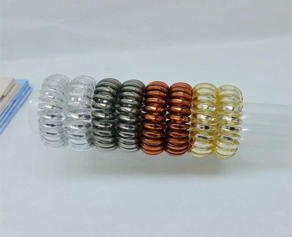 

4 colors 3.5cm accessories telephone cord phone plastic strap hair band rope ties headbands sqcpgv, Silver