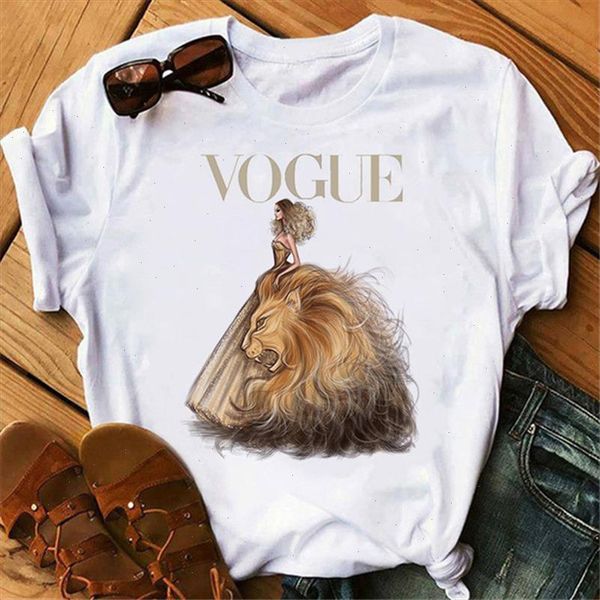 

harajuku vogue graphic printed female t shirt fashion cartoon short sleeved women t shirt summer casual womens clothes, White