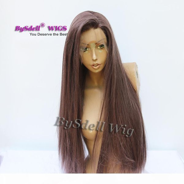 

new colored hair wig synthetic long straight milky lavender color hair wig super natural color hair lace front wigs for daily wear, Black