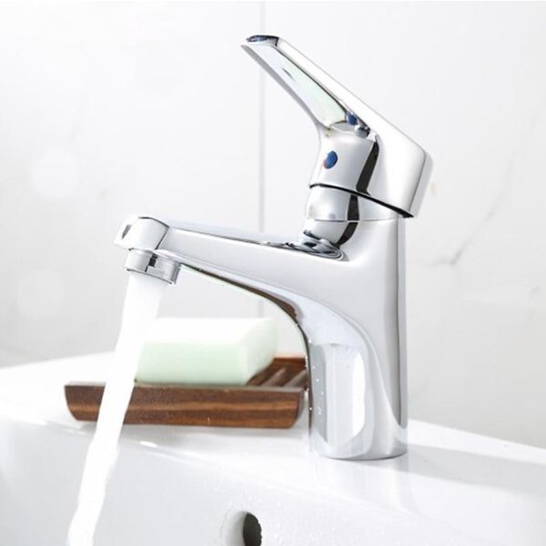 

bathroom sink faucets single hole basin wash faucet cabinet and cold water mixing valve.1