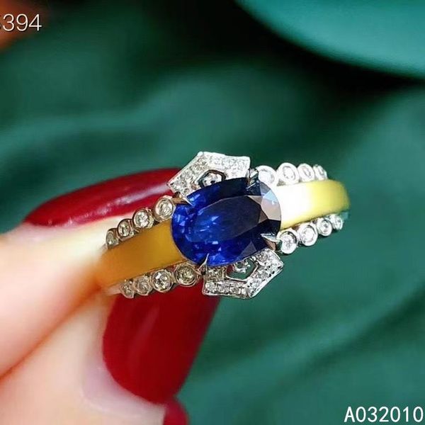 

cluster rings kjjeaxcmy fine jewelry 925 sterling silver inlaid natural sapphire classic woman's adjustable ring support test selling, Golden;silver
