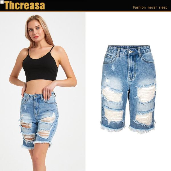 

unique trousers personality women denim clothes high waisted pants pants womans clothes mom women designer jeans femme elastic fw123, Blue