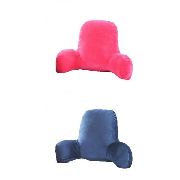 

2pcs crystal velvet waist cushion with armrest sofa bed reading pillows