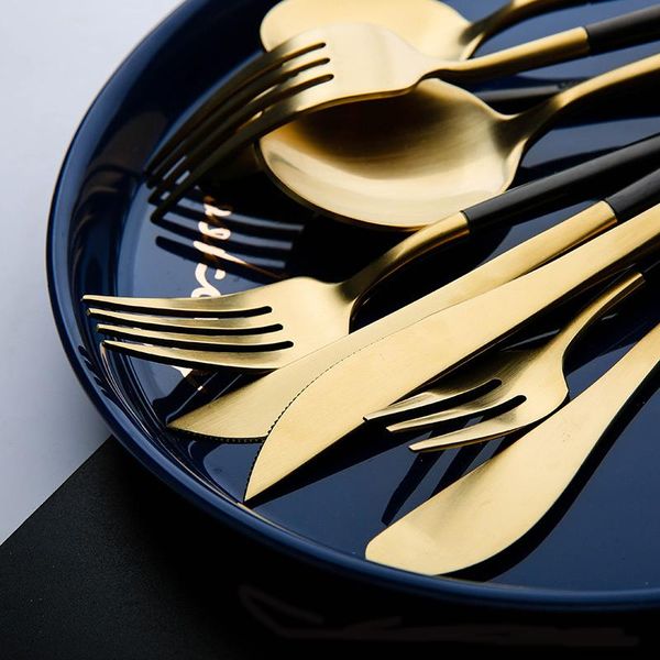 

dinnerware cutlery set tableware set gold cutlery stainless steel spoon fork spoon tableware kitchen spoon and fork set h bbyoxv