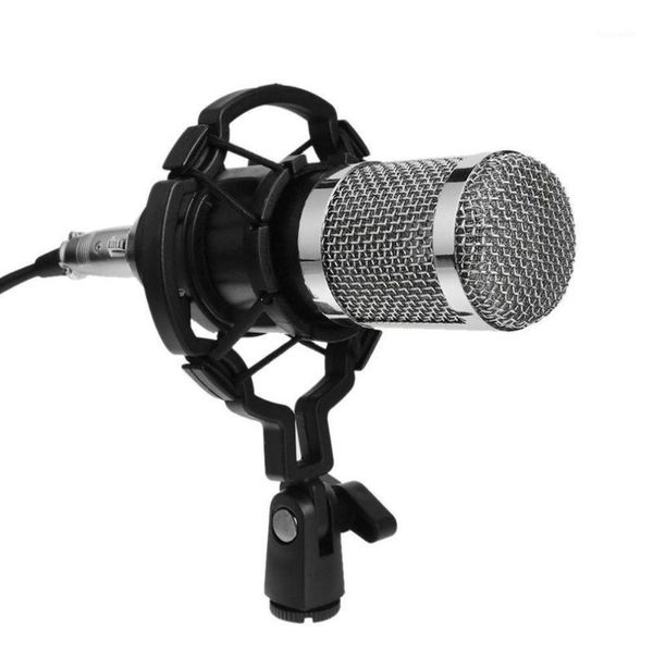 

dynamic condenser microphone sound audio recording mic with mount for broadcasting ktv singing bm800 drop shipping1