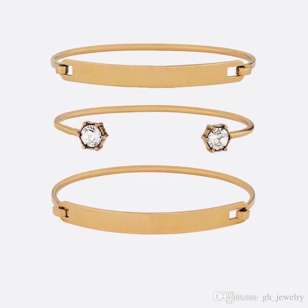 

fashion brand have stamps cz designer bracelets women wedding lovers gift engagement luxury jewelry with box, Golden;silver