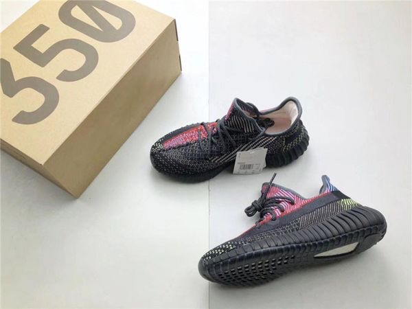 

2020 new authentic originals 3 5 0 v2 yecheil reflective non-reflective yeezreel fw5191 fw5190 kanye west fw5191 fw5190 casual shoes men, Black