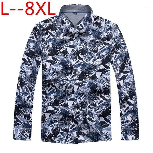 

10xl 8xl 6xl 5xl 4xl casual men shirt long sleeve europe style slim fit shirt men cotton floral shirts mens clothes1, White;black