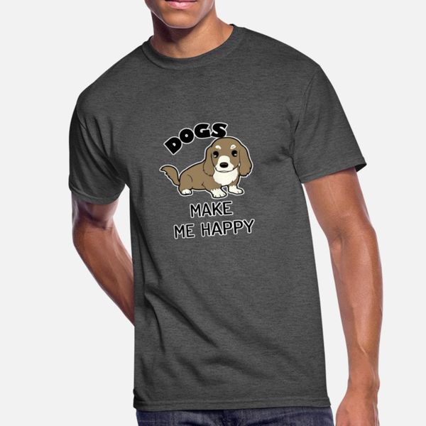 

dogs make me happy t shirt fun hiphop casual tracksuit hoodie sweatshirt