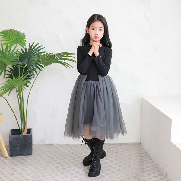 

new girl's drs winter plush children's 2020 wear korean long sve gauze shawl skirt e9cf5bc3, Red;yellow