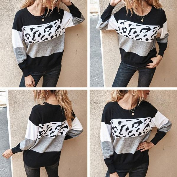 

women's knitted basic sweaters for women oversized long sleeve patchwork casual regular loose soft female pullover1, White;black