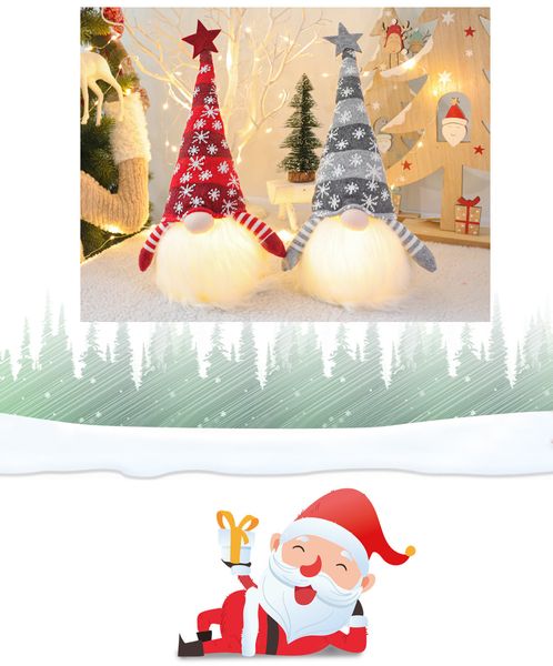 

explosive christmas decoration glowing dwarf plush doll doll ornaments children's gifts rudolph doll