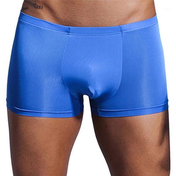 

brand underpants men breathable ice-silk comfortable underwear boxers man boxer solid color nylon1, Black;white