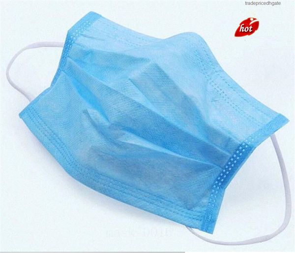 

manufacturer wholesale sale earloop daily 50pcs and dust pleated 3 ply non woven disposable face mask ihbs
