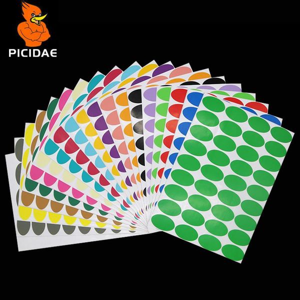 

waterproof colore dot label sticker write self-sticking a4 size printer paper oval laser pinhole cosmetic month mouth blank mark
